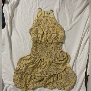 She + Sky Yellow and Blue Floral Dress